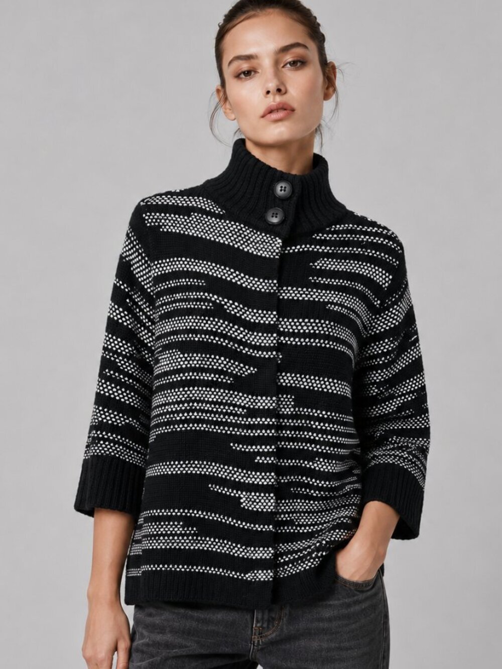 Chicos Knit Cardigan Sweater